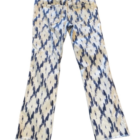 Free People‎ - Women Jeans Indigo Skies Pattern Cotton Crop  size 27 Bohemian - Picture 3 of 7